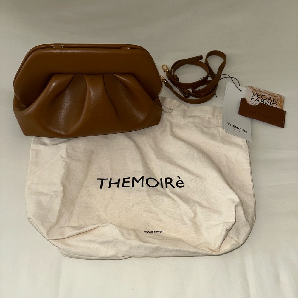 Themoirè Bios Vegan Leather Carmel Clutch Bag